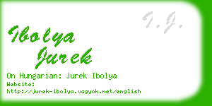 ibolya jurek business card